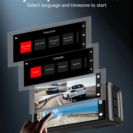 REDTIGER 4K STARVIS 2 autoregistraator esi- ja tagaosaga, 3,18-tolline puuteekraan, hääljuhtimine, 5,8 GHz WiFi GPS, tasuta 128 GB kaart, 2160P UHD öönägemine, WDR, parkimismonitor (F7N Touch)