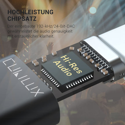 Cubilux USB C kõrvaklapiadapter 192 kHz/24-bitise DAC-iga, ühildub Samsung S25/S24/S23/S22 Ultra, Tab S10/S9/S8/S7/S6, iPhone 16/15, iPad Pro 13/12.9/11, iPad Air 13/5th/4th, Pixel 9/8/7/6 Pro-ga