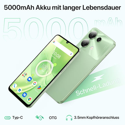 UMIDIGI G9 5G nutitelefon, Android 14 mobiiltelefon ilma lepinguta, 90Hz kaheksatuumaline, 12(6+6) GB + 128GB mobiiltelefon, 6,75 tolli, 50MP, näotuvastus ja sõrmejäljelukk, SIM-kaardita mobiiltelefonid, 5000mAh, GPS, kahe SIM-kaardiga 5G nutitelefon