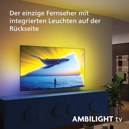 Philips Ambilight 43PUS8109 4K LED nutiteler - 43-tolline ekraan pikslitäpse Ultra HD-ga, Titan OS platvormi ja Dolby Atmosega, töötab Alexa ja Google Assistantiga - satiinkroom