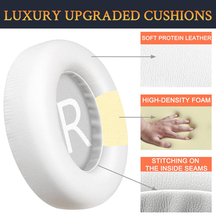 SOULWIT Replacement Ear Pads for Bose 700 (NC700 NC 700) Noise Cancelling Headphones, Earpads Cushions with Softer Leather and Noise Reducing Foam, Quality Accessories
