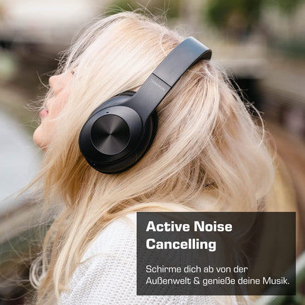 DOCKIN D Pure NC juhtmevabad Bluetooth-kõrvaklapid, aktiivse mürasummutusega ANC-kõrvaklapid, 42 tundi aku tööiga, aptX HD, Bluetooth 5.1 kõrvaklapid, madal latentsusaeg, kokkupandav Bluetooth-peakomplekt, AUX