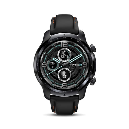 Ticwatch 3 GPS nutikell, Wear OS by Google, kahekihiline ekraan 2.0, pikk aku tööiga, must