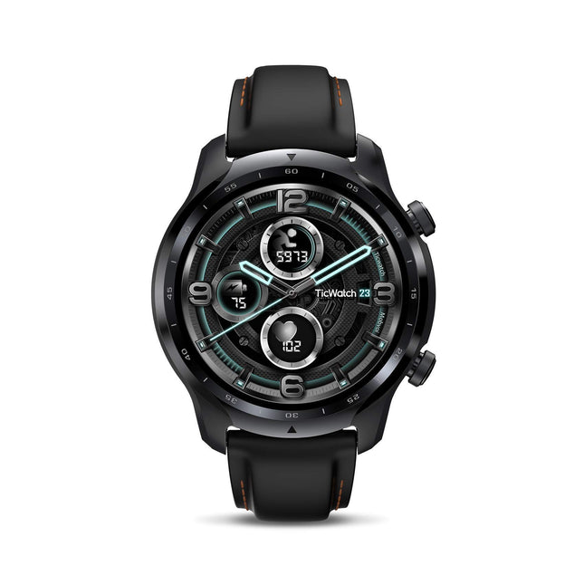 Ticwatch 3 GPS nutikell, Wear OS by Google, kahekihiline ekraan 2.0, pikk aku tööiga, must
