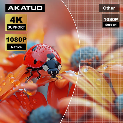 【Autofookus/trapetsikorrektsioon】 Nutikas projektor 360° pöörlemise ja 50% suumiga, natiivne 1080P, 4K tugi, AKATUO kodukino projektor, WiFi6 Bluetooth, videoprojektori bullet-in kõlar