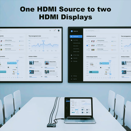 MT-VIKI 4K60Hz HDMI jaotur 1 sisend 2 väljund samaaegne HDMI jaotur 2 monitori peegel 1x2 EDID HDCP 2.2 4:4:4 40m pikamaa edastus