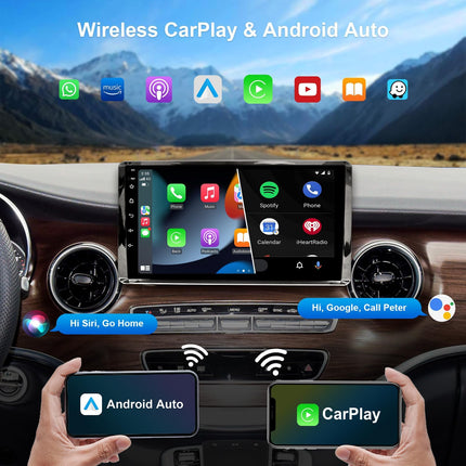 Android Autoradio juhtmevaba CarPlay Android auto Mercedes-Benz A-klassi/B-klassi/W245 Viano Vito W639 Sprinteri 8-tuumalise 4G + 64G autoraadio 9-tollise ekraaniga 4G WiFi Bluetooth FM RDS autoraadio NAVI