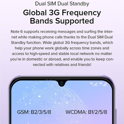 Ulefone 3G Smartphone without Contract, Note 6, 8.5mm Ultra Slim Dual-SIM Mobile Phone, 6.1'' HD+ Screen, 3-Card Slot Design, Android 11 Go, 1GB + 32GB, 2MP + 5MP Camera, Face Unlock GPS Green