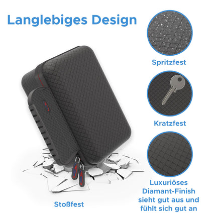 Digicharge 5'' Sat Nav Case Bag for Garmin Drive 53 52 51 DriveSmart 55 Zumo, Tomtom Go Classic 5'' 2nd Gen Lite Professional Discover 5'' Premium 5” Expert 5'' Basic 5" Essential Go 5200 5-inch GPS