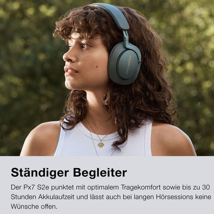 Bowers &amp; Wilkins PX7 S2e kõrvapealsed juhtmevabad mürasummutavad kõrvaklapid Qualcomm aptX™ adaptiivse ja kiire laadimisega, 30 tundi taasesitust, kuus sisseehitatud mikrofoni, antratsiitmust