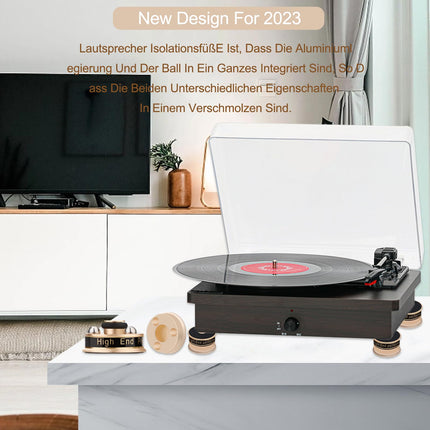 YuanYong 4 tk 39x24mm kõlari isolatsioonijalad HiFi kõlari naelad padjad isolatsioonijalad subwooferi naelad helivõimendi jalad tipptasemel kõlaritele CD/DVD-mängija läbimõõt (kuldne)