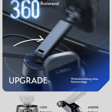 LISEN autotelefoni hoidik telefonihoidik autosse kinnitatav mobiiltelefon - [automaatne adsorptsioon] vaakumtelefoni hoidik auto elektriline iminapp auto mobiiltelefoni laadimisjaamad iPhone 16 15 Samsung Huawei Xiaomi jaoks