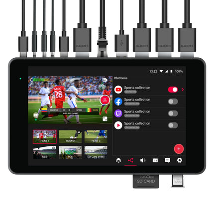 YOLOLIV YoloBox Pro, Portable Multi-Camera Live Streaming Studio Encoder Recorder Switcher