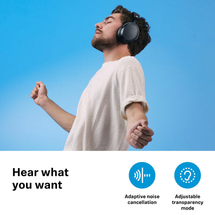 Sennheiser MOMENTUM 4 juhtmevabad Bluetooth-kõrvaklapid - adaptiivse mürasummutusega kristallselgete kõnede jaoks - 60 tundi aku tööiga - kohandatav heli, kerged ja kokkupandavad - valged