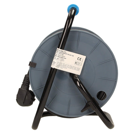 Orno AE-1339 minikaablirull 15m 4 pistikupesaga, metallaluse ja termokaitsega || 2300W / 10A, 230V~, 50Hz || 18 x 24,5 x 14 cm (sinine)