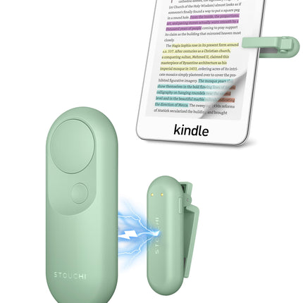 Stouchi kaugjuhtimispuldi leheküljepööraja Kindle'i, Tolino, Paperwhite'i, Colorsofti, Oasis'i ja Scribe'i e-lugeri lisatarvikute lugemiseks, magnetilise klõpsuga leheküljepööraja Kindle'i, iPadi ja tahvelarvuti jaoks - roheline