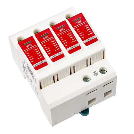Leiniger Pro liigpingekaitse, Leinigeri liigpingepiirik, I+II, tüüp 1+2 (B+C), 4-pooluseline, maksimaalne tühjendusvool 50 kA, N- ja PE-ühendus