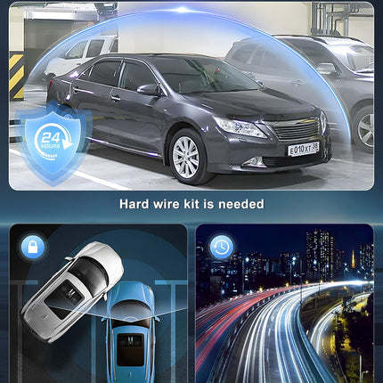CHORTAU auto armatuurlaud esi-taga 4K+1080P, WiFi armatuurlaud kaamera 3-tolline LCD-ekraan 64GB SD-kaardiga, topelt autokaamera rakenduse juhtimisega, superöine nägemine, WDR, G-andur, tsükkelsalvestus, parkimise jälgimine