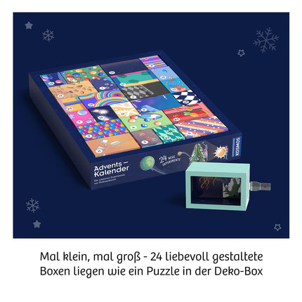 KOSMOS 661076 katsekarbi advendikalender, kõige ilusamad jõuluaja katsed 5 minutiga, lastele vanuses 8–12 aastat, mänguasjade advendikalender, teaduse advendikalender