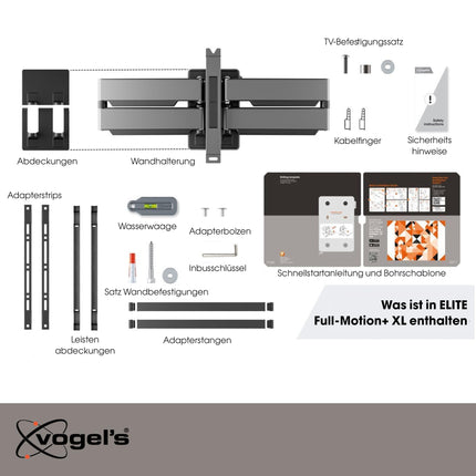 Vogel's Elite TVM 5855 pöörlev teleri seinakinnitus suurtele ja rasketele teleritele kuni 100 tolli ja 75 kg, pööratav kuni 120°, max. VESA 600x400, universaalne ühilduvus