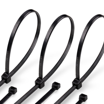 ERKO Cable Ties Black 540 x 7.6 mm 100 Pieces UV-Resistant 54kg Tensile Strength for Cable Management, Ultra Strong, Large, Long, Temperature-Resistant, Chemical-Resistant, Durable
