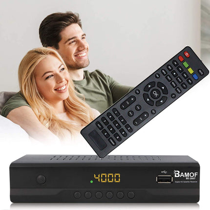 hd-line Bamof BE-2607 Digital Satellite Receiver - (HDTV, DVB-S/S2, HDMI, SCART, 2x USB 2.0, Full HD 1080p) [Pre-programmed for Astra Hotbird Türksat] [Energy Class A+++]