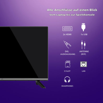 JVC 32-tolline nutiteler, millel on TiVo HD-Ready tugi, HDR-teler kolmekordse tuuneriga, LED-teler LT-32VH7555