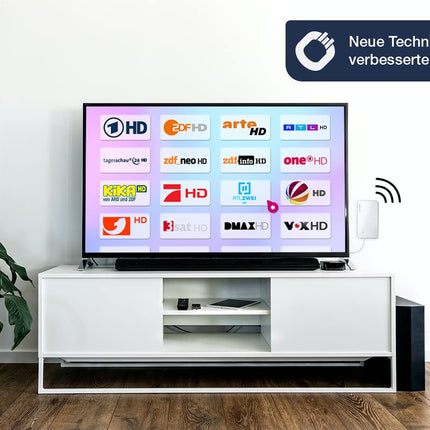 Oehlbach Scope Vision 5G DVB-T2 HD antenn - digitaalne siseantenn - aktiivne DVB-T2 võimendi - meie testivõitja järeltulija - 5G filtriga - must