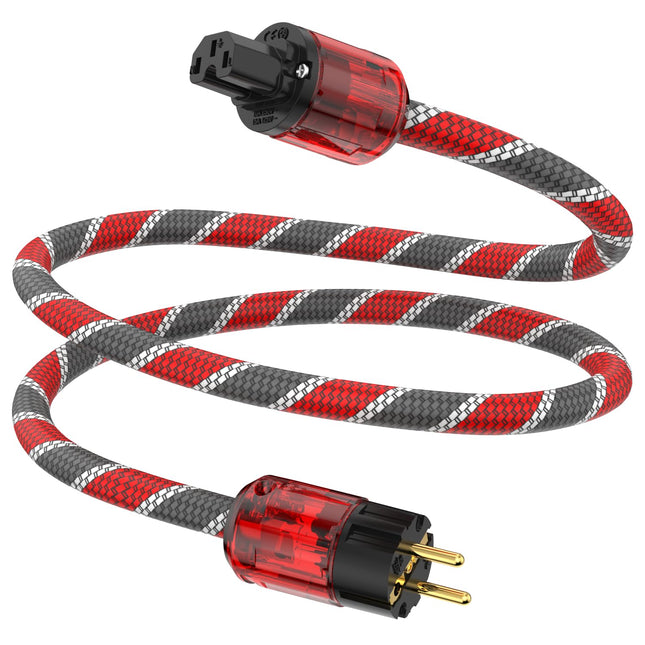 Tertullus HiFi tipptasemel toitekaabel C15 toitekaabel HiFi audio IEC kaabel Schuko pistiku ja IEC pistikuga (P046, 2m)