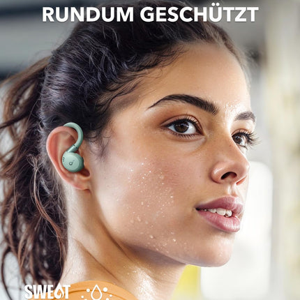 Soundcore by Anker Sport X20, juhtmevabad treeningkõrvaklapid, pööratavad ja pikendatavad kõrvakonksud, mürasummutus, sügav bass, IP68 veekindel, higikindel, tolmukindel, 48-tunnine mänguaeg, spordikõrvaklapid