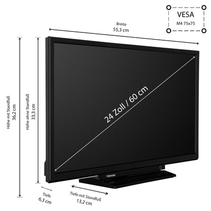Toshiba 24-tolline nutiteler - VIDAA TV (HD LED-teler, HDR, kolmekordne tuuner) 24WV3463DAZ