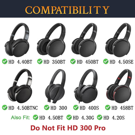SOULWIT vahetuskõrvapadjad Sennheiser HD4.50, HD4.50BT, HD 4.50BTNC, HD4.50SE, HD4.40BT, HD4.30G, HD4.20S, HD458BT, HD450, HD 450BT, HD400S, HD350BT, HD300 kõrvaklappidele