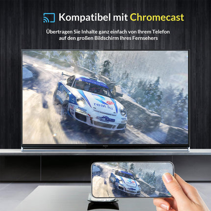 Kinhank Android TV Box G1, 4K AUTO HDR nutiboks Android TV 14, ühildub Google'i | Netflix 4K | Dolby Vision-Digitaal Plusiga, 4 GB RAM 32 GB ROM, WIFI 6, BT 5.0, AV1, Android Box Etherneti häälassistendiga