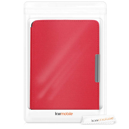 kwmobile Case Compatible with Amazon Kindle Paperwhite - Nylon eReader Protective Cover Case (for models up to 2017) - Red