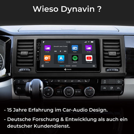 DYNAVIN Android autoraadio ja navigatsioonisüsteem VW T6 Transporterile, 9-tolline originaalraadio juhtmevaba CarPlay ja Android Auto toega | Esiklaasinäidik | Sisaldab DAB+: D9-T6 Premium Flex