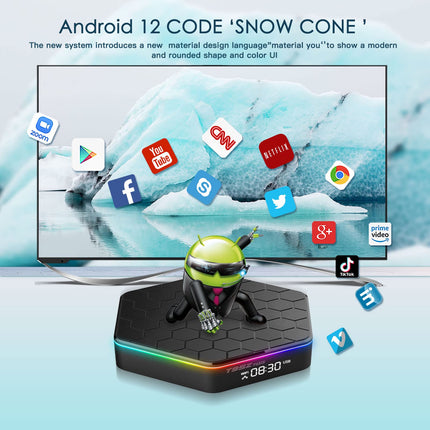 Android TV Box 12.0, teleriboks Android 2025 4 GB RAM 64 GB ROM H618 neljatuumaline Cortex-A53 protsessor, Android Box 6K 4K WiFi6 2.4G+5G kahe WiFi-ühendusega Bluetooth 5.0 LAN 100M Ethernet HDR10+ 3D H.265 nutiboks telerile