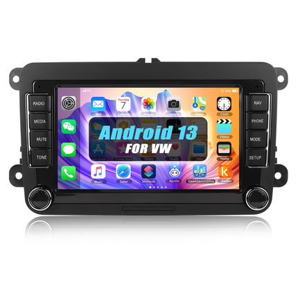 [1+32G] CAMECHO Android 13 autoraadio VW Golf 5 6 Touranile Polo Touranile, raadio navigatsiooniga, 7-tolline puutetundlik ekraan, autoraadio Bluetoothi, RDS, FM navigatsiooni, GPS, WiFi, USB, Canbus-p2