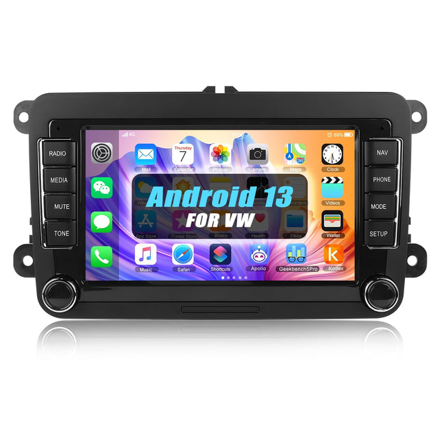 [1+32G] CAMECHO Android 13 autoraadio VW Golf 5 6 Touranile Polo Touranile, raadio navigatsiooniga, 7-tolline puutetundlik ekraan, autoraadio Bluetoothi, RDS, FM navigatsiooni, GPS, WiFi, USB, Canbus-p2