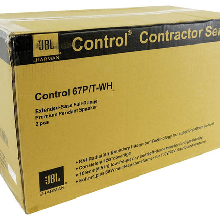 JBL Professional C67P/T-WH laiendatud seeria rippkõlarid, valged, 2 tk pakis