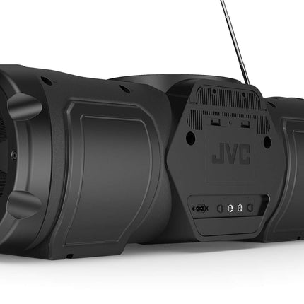 JVC Boomblaster RV-NB300DAB, 2 x 30 vatti, DAB+, FM, Bluetooth, CD, USB, liinisisend, kitarri ja mikrofoni sisend, kaugjuhtimispult