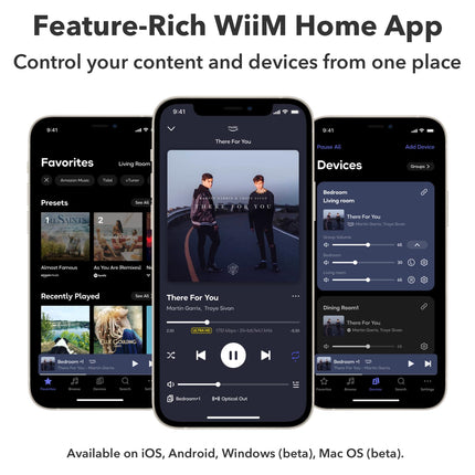 WiiM Pro AirPlay 2 Receiver, Chromecast Audio, WiFi Multiroom Streamer, works with Alexa, Siri and Google Assistant, streams Hi-Res Audio from Spotify, Amazon Music, Tidal and more Bluetooth