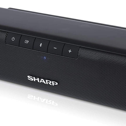 SHARP HTSB110 2.0 heliriba 90W (USB, Bluetooth, HDMI, optiline, AUX-sisend (3,5 mm), laius: 80 cm), õhuke disain, must