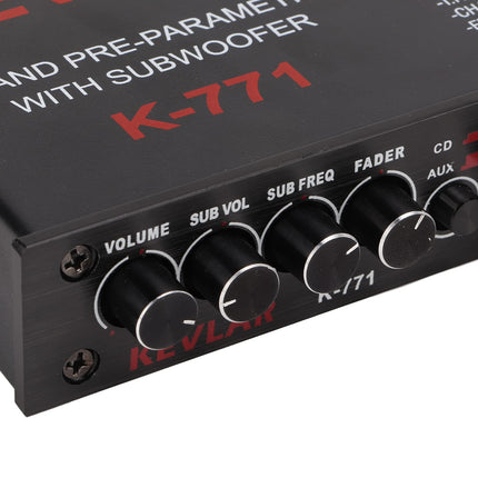Fydun Car Audio Graphic Equalizer Universaalne Parameetriline Auto Equalizer Madalpääs 7-ribaline Muutuvvõimenduse Reguleerimine Kõrgetasemeline Sisend EQ Stereo Süsteemile