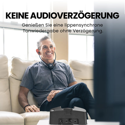 Avantree HT381 - digitaalsed juhtmevabad kõrvaklapid telerile RF-saatjaga, L/R tasakaalu helitugevuse reguleerimisega, teleri kõrvaklapid seenioridele, ühilduvad optilise või AUX-heliväljundiga teleritega