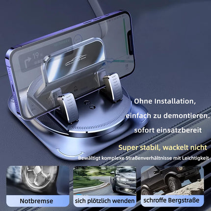 XYWCAI autotelefoni hoidik, armatuurlauale libisemisvastane universaalne autotelefoni hoidik 360° pööratav autokinnitus autotelefoni hoidik iPhone'ile, Samsungile, Xiaomile, 4–7-tollistele nutitelefonidele, must