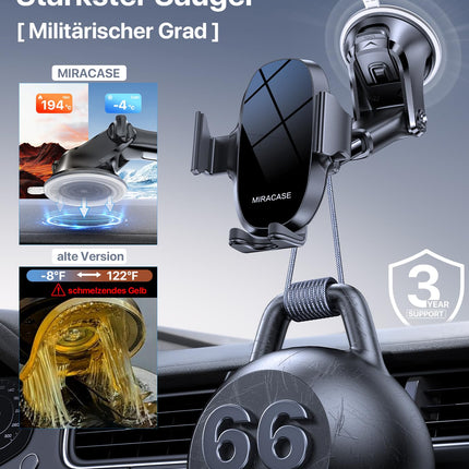 Miracase autotelefonihoidja universaalne [tugev iminapp ja metallkonks] autotelefonihoidja ventilatsioonile, armatuurlauale, esiklaasile, telefonihoidja iPhone'ile, Samsung Galaxy'le, kõigile nutitelefonidele
