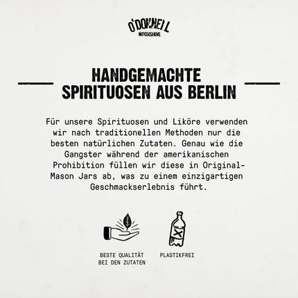 O'Donnell Moonshine'i kinkekomplekt (klassikaline) Berliinis valmistatud - 4x premium-likööri originaalpurkides (mini) – kingitused meestele ja väikesed jõulukingid – degusteerimiskomplekt viski- ja napsisõpradele