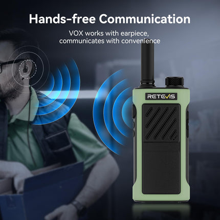 Retevis RB666P Walkie Talkie, Professional Walkie Talkie, Fast Charge, 1500mAh, Type-C, PMR446, VOX, Squelch, Rechargeable Two-Way Radio for Restaurants, Retail (4 Pack, Black)