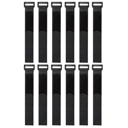 Reusable Cable Ties with Hook and Loop Fastener, Reusable, Durable, Functional Straps to Protect Your Home, Office, Workplace from Cable Tangle, Yoga Mat Strap, 12 Pack