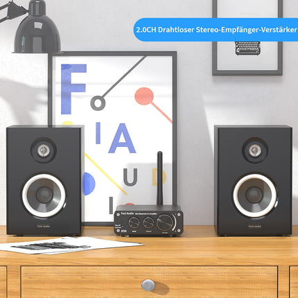 Fosi Audio BT10A Bluetooth 5.0 stereoheli võimendi vastuvõtja 2 kanaliga D-klassi mini Hi-Fi integreeritud võimendi sobib kodukõlaritele 50W x2 TPA3116